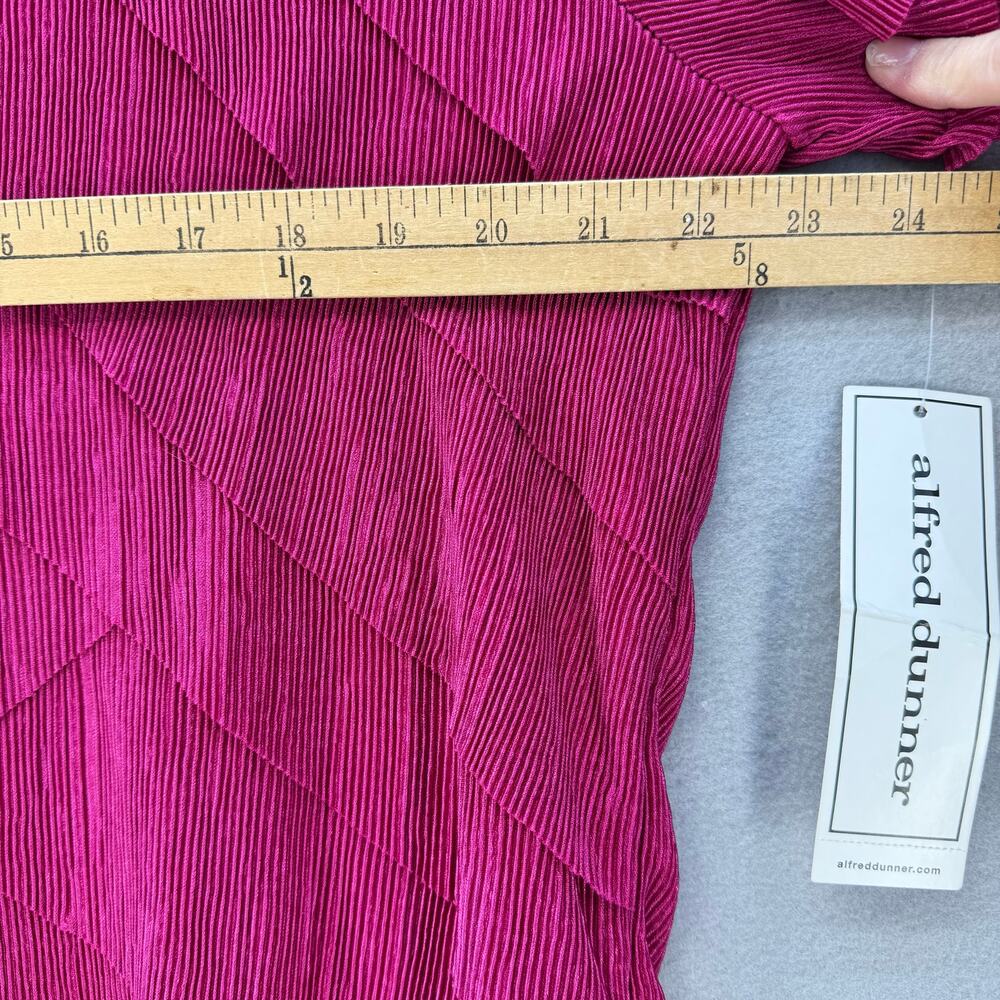 Alfred Dunner Top Women's XL Pink Short Sleeve Oscar Night Collection NWT - Picture 6 of 8